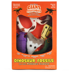GIANTMicrobes Dinosaur Fossils Mini Plush Clip on Gift Set