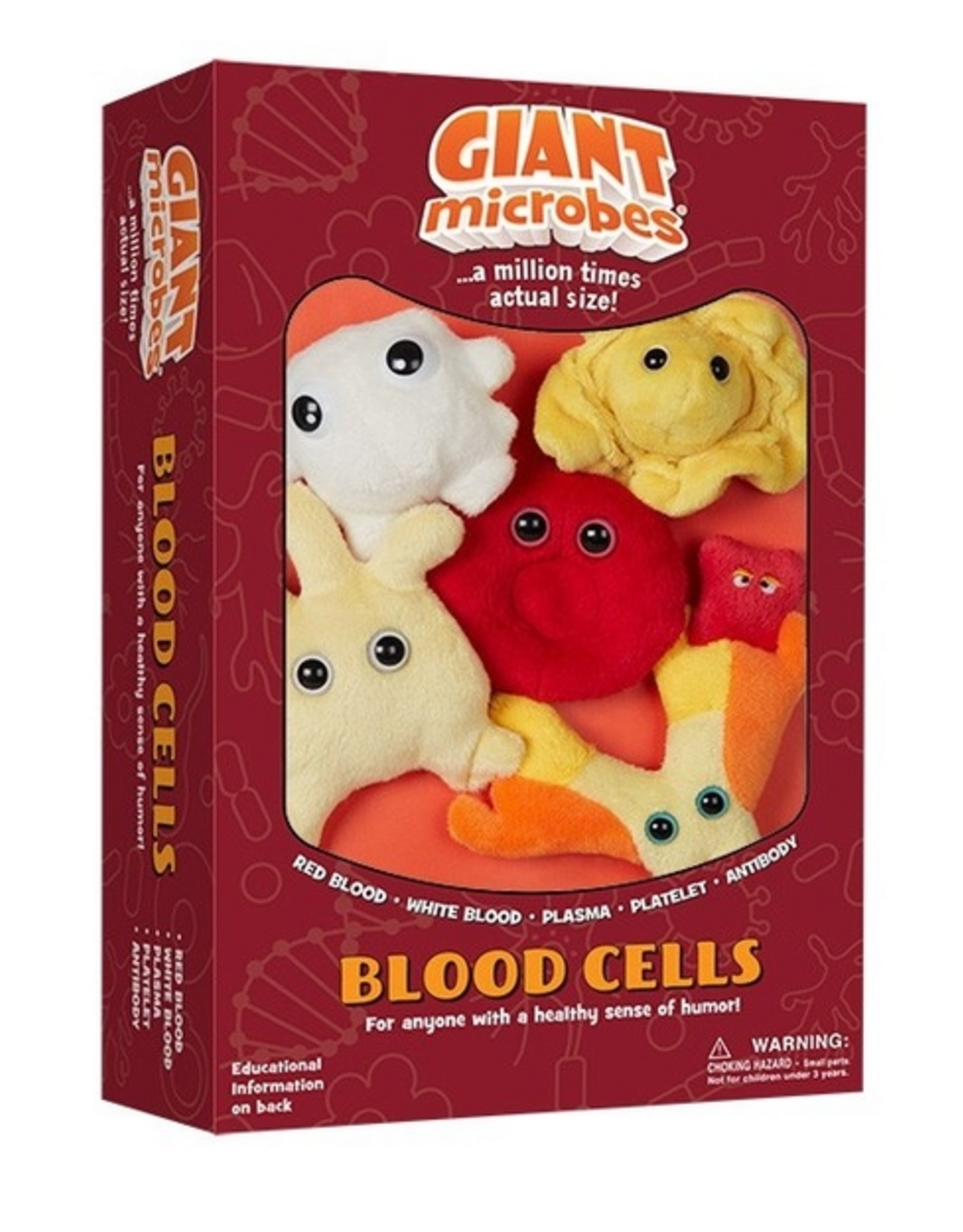GIANTMicrobes Blood Cells Mini Plush Clip on Gift Set