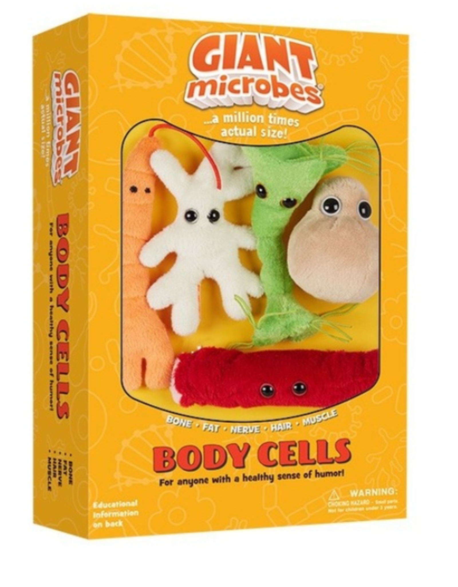 GIANTMicrobes Body Cells Mini Plush Clip on Gift Set