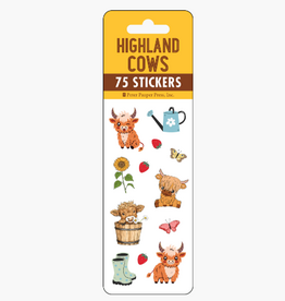 Peter Pauper Press Highland Cows Sticker Set