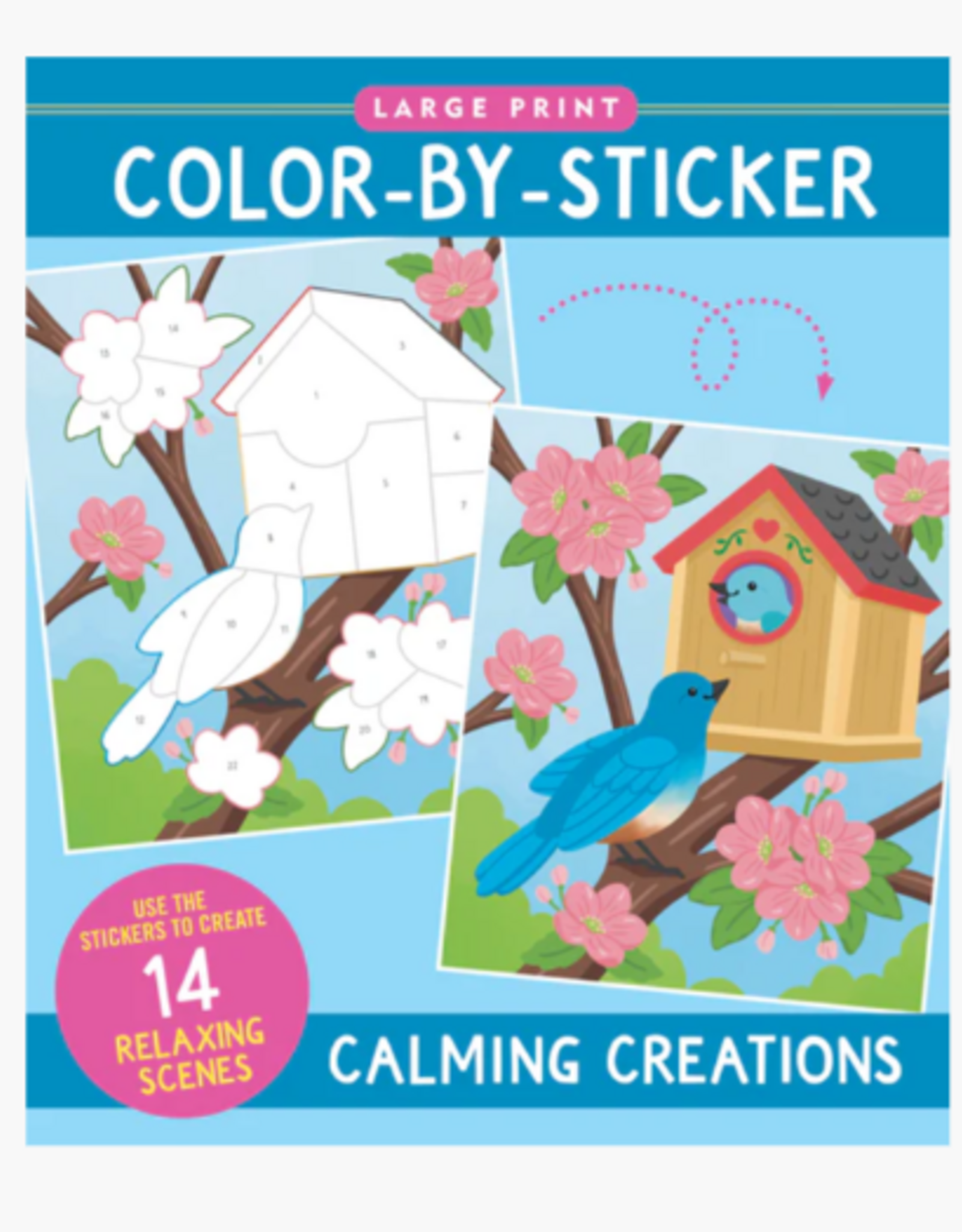 Peter Pauper Press Large-Print Color by Sticker Calming Creations