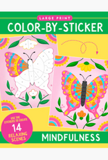 Peter Pauper Press Large Print Color-by-Sticker Book -  Mindfulness