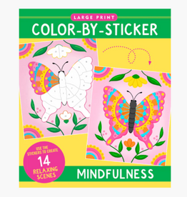 Peter Pauper Press Mindfulness Large Print Color-by- Sticker Book