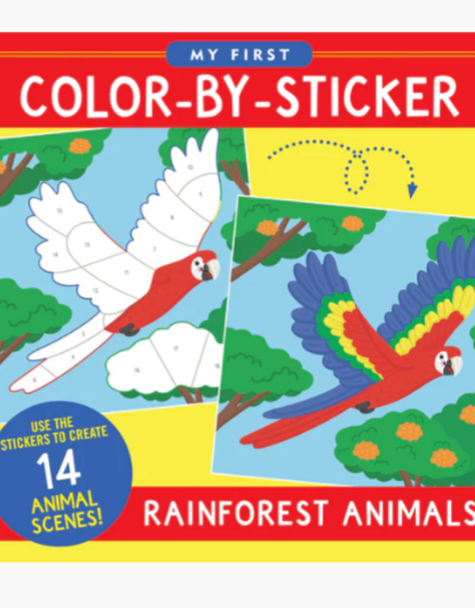 Peter Pauper Press My First Color-by-Sticker Book - Rainforest Animal