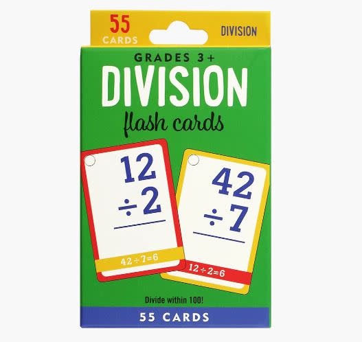 Peter Pauper Press Division Flash Cards - Monkey Mountain Toys & Games