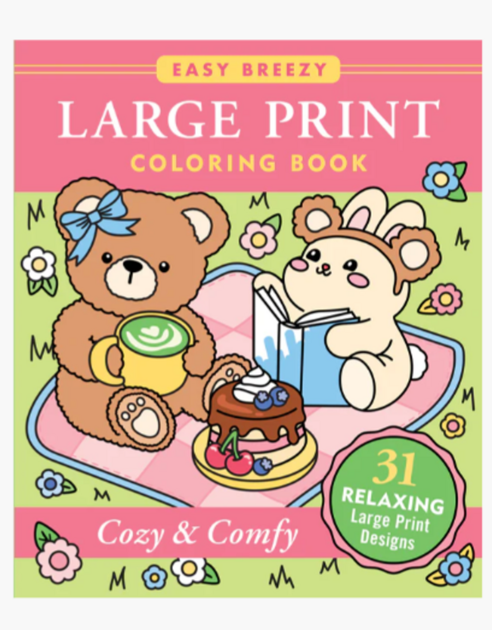 Peter Pauper Press Large Print Coloring Book - Cozy & Comfy