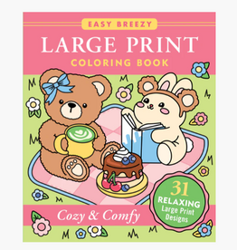 Peter Pauper Press Large Print Coloring Book - Cozy & Comfy