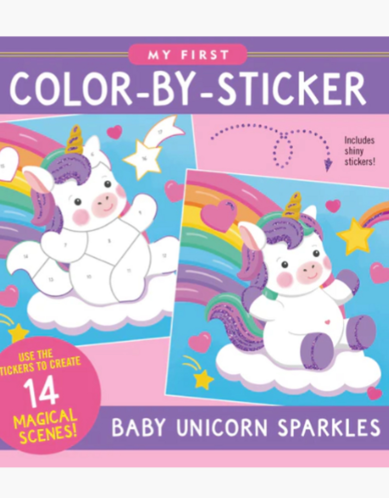 Peter Pauper Press My First Color-by-Sticker Book - Baby Unicorn Sparkles