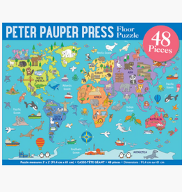 Peter Pauper Press World Map Floor Puzzle