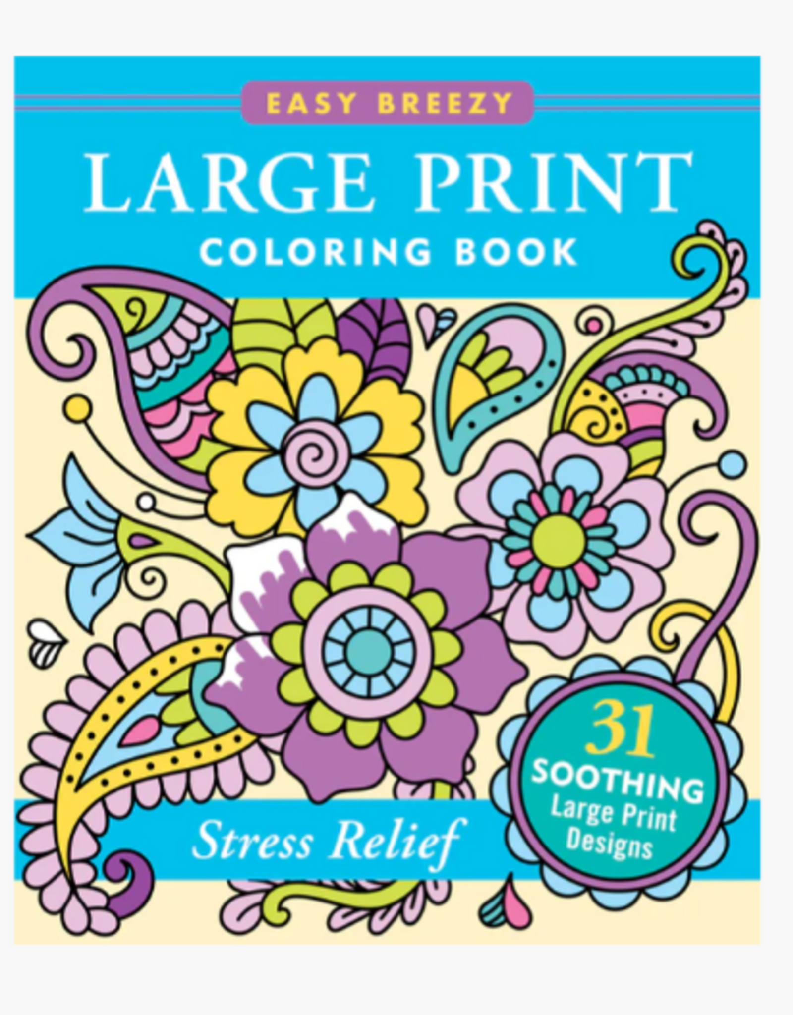 Peter Pauper Press Stress-Relief Large Print Coloring Book