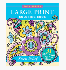 Peter Pauper Press Stress-Relief Large Print Coloring Book