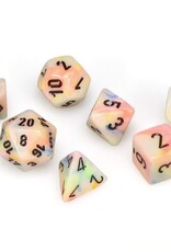 Chessex Dice - 7pc Festive - Circus/Black Polyhedral