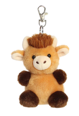 Aurora PALM PALS - Hubert Highland Cow Clip-On 4"