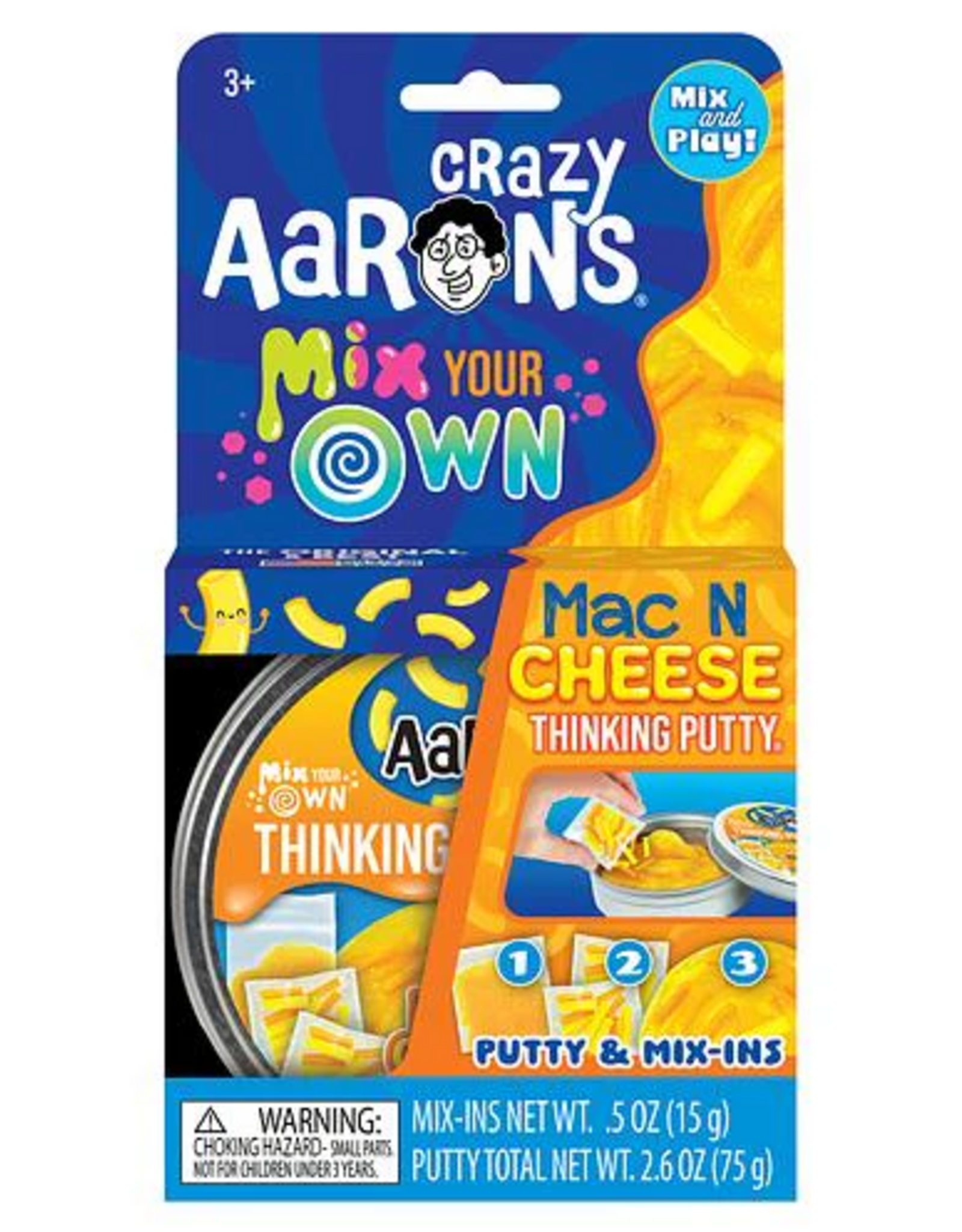 Crazy Aaron's Thinking Putty 4" THINKING PUTTY - MIX YOUR OWN MAC N CHEESE