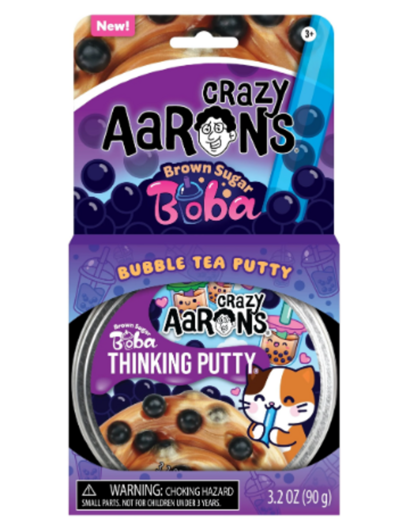 Crazy Aaron's Thinking Putty 4" THINKING PUTTY - BROWN SUGAR BOBA