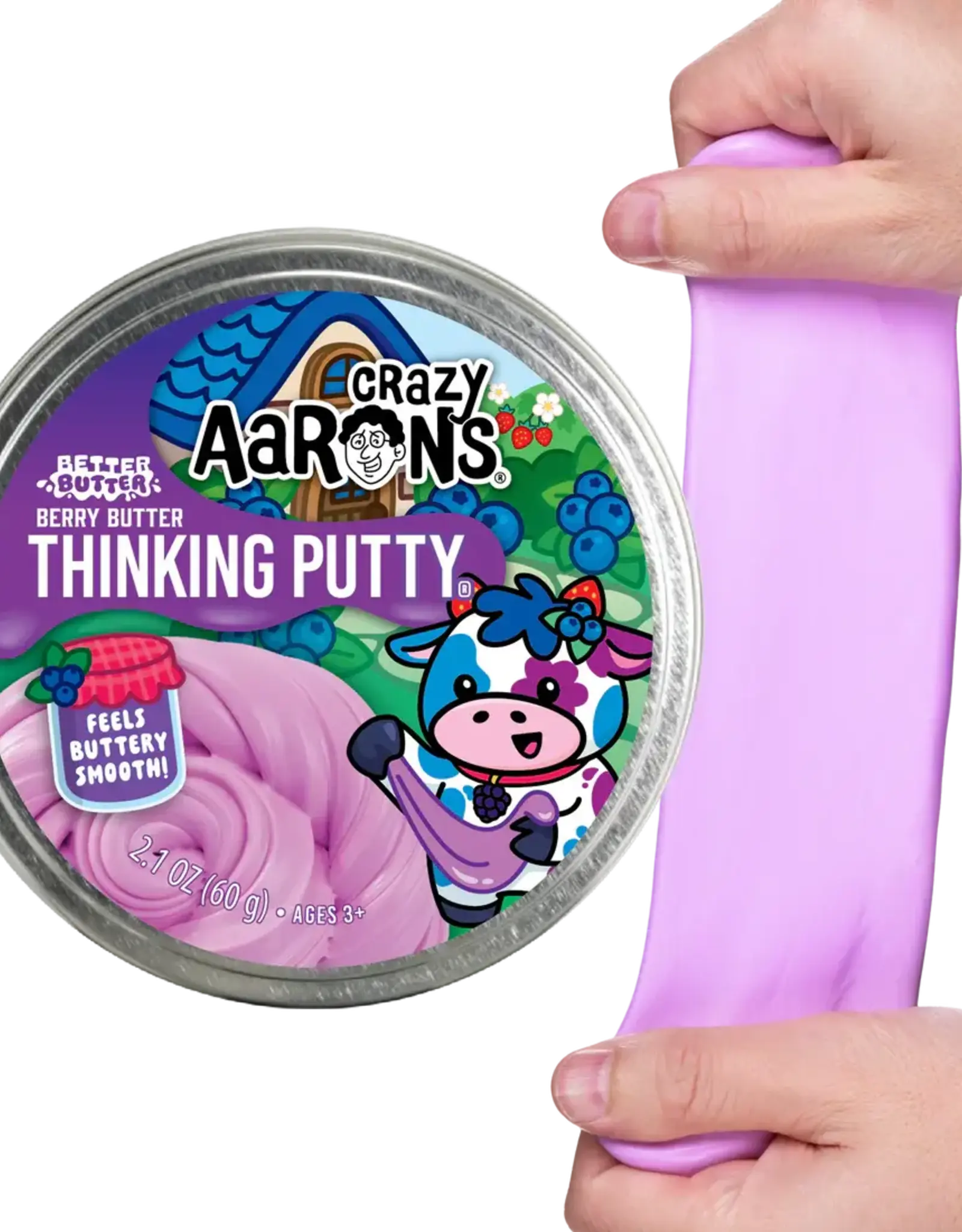 Crazy Aaron's Thinking Putty 4" THINKING PUTTY - BETTER BUTTER BERRY BUTTER