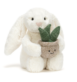 Jellycat Cream Bunny with Plant