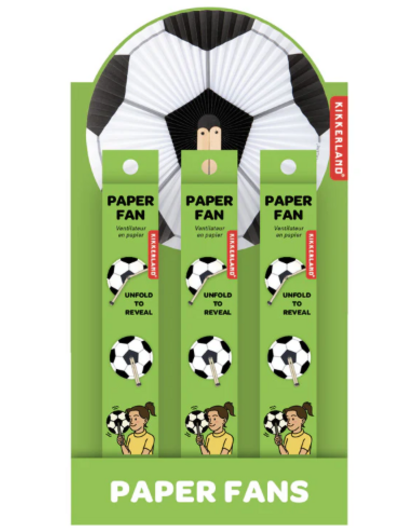 Kikkerland SOCCER PAPER FAN