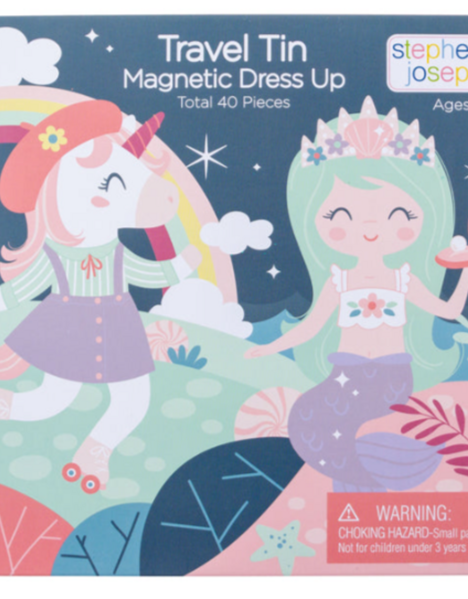 Stephen Joseph TRAVEL TIN MAGNETIC DRESS UP UNICORN AND MERMAID