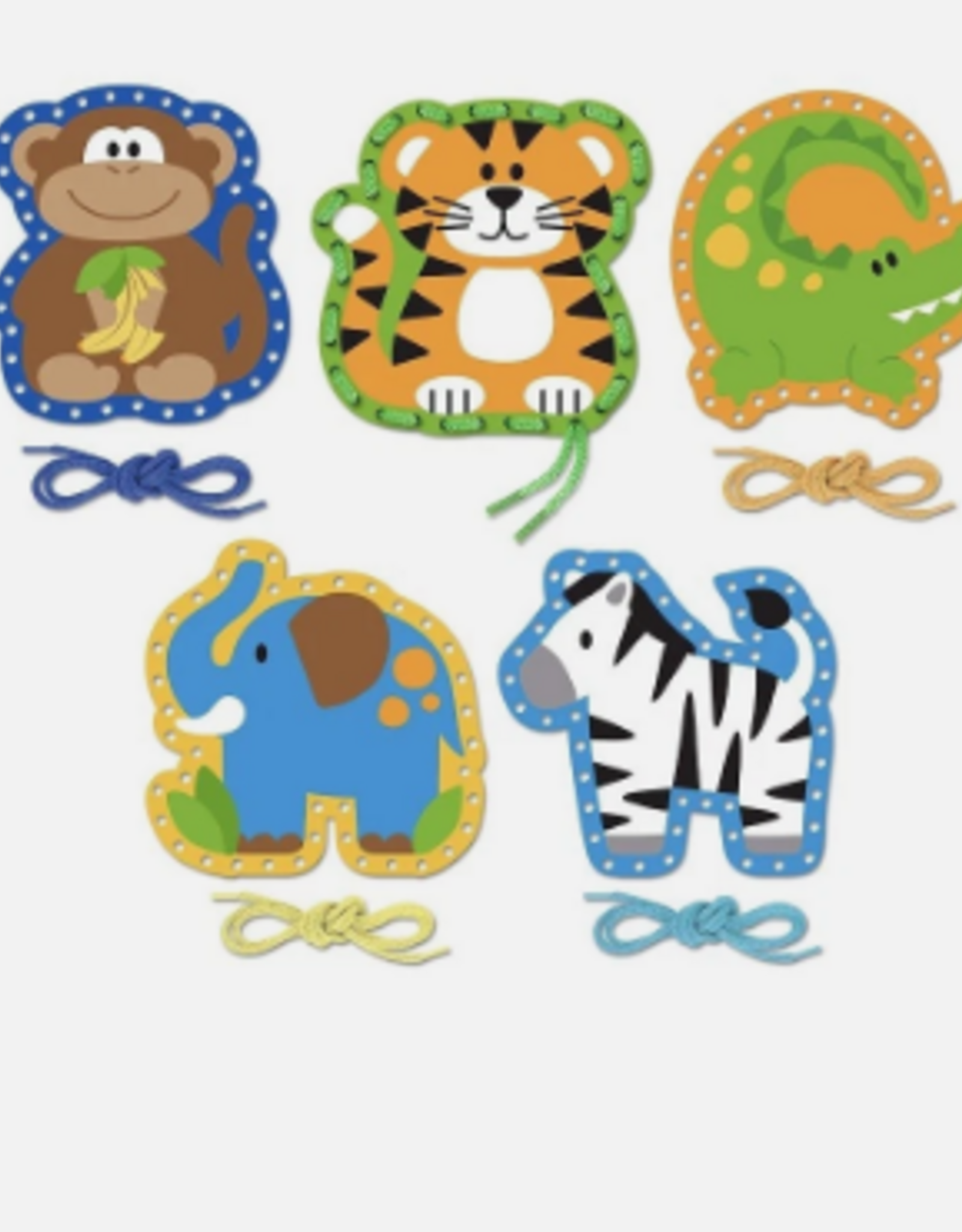 Stephen Joseph WOODEN LACING CARDS ZOO