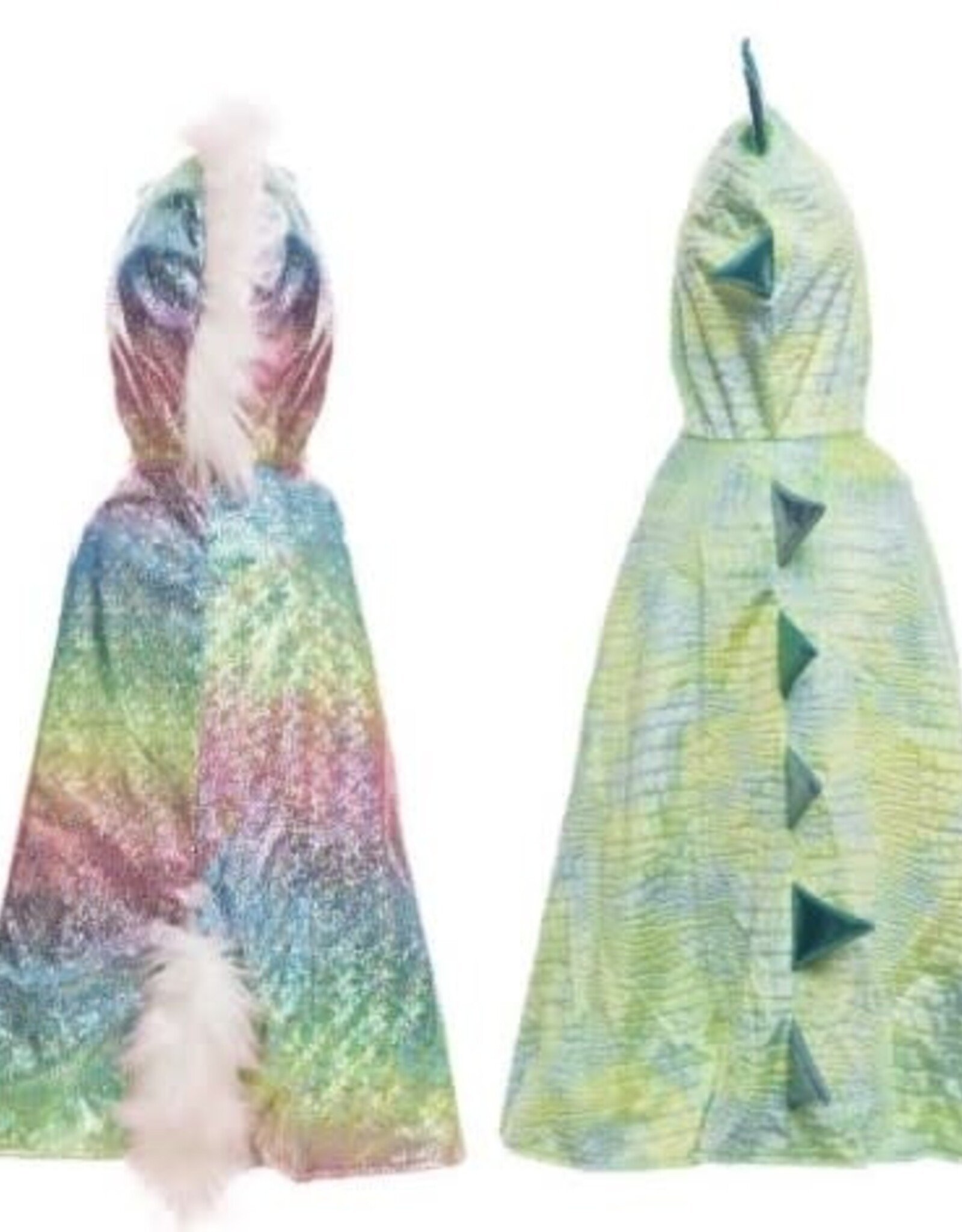 Great Pretenders Rainbow Reversible Unicorn Dragon Cape, Size 3-4