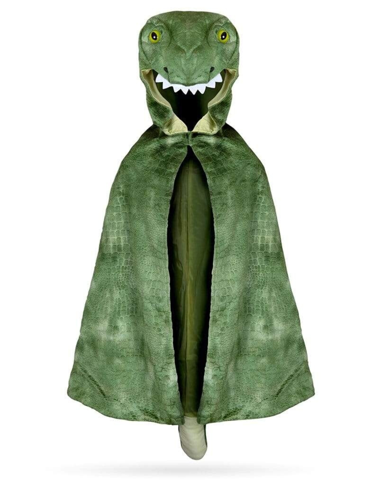 Great Pretenders T-Rex Hooded Cape, Green, Size 4-5