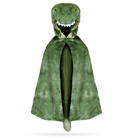 Great Pretenders T-Rex Hooded Cape, Green, Size 4-5