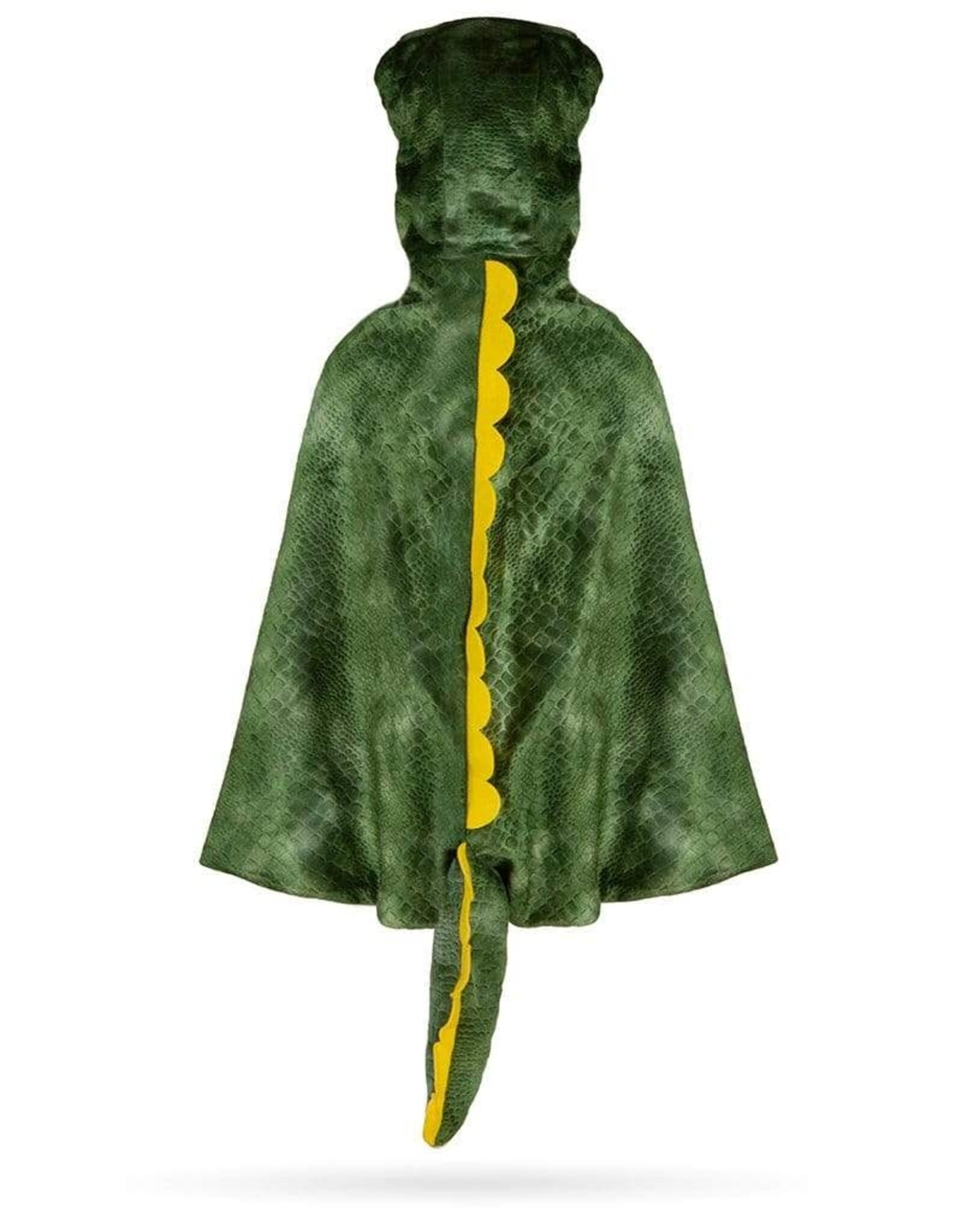Great Pretenders T-Rex Hooded Cape, Green, Size 4-5