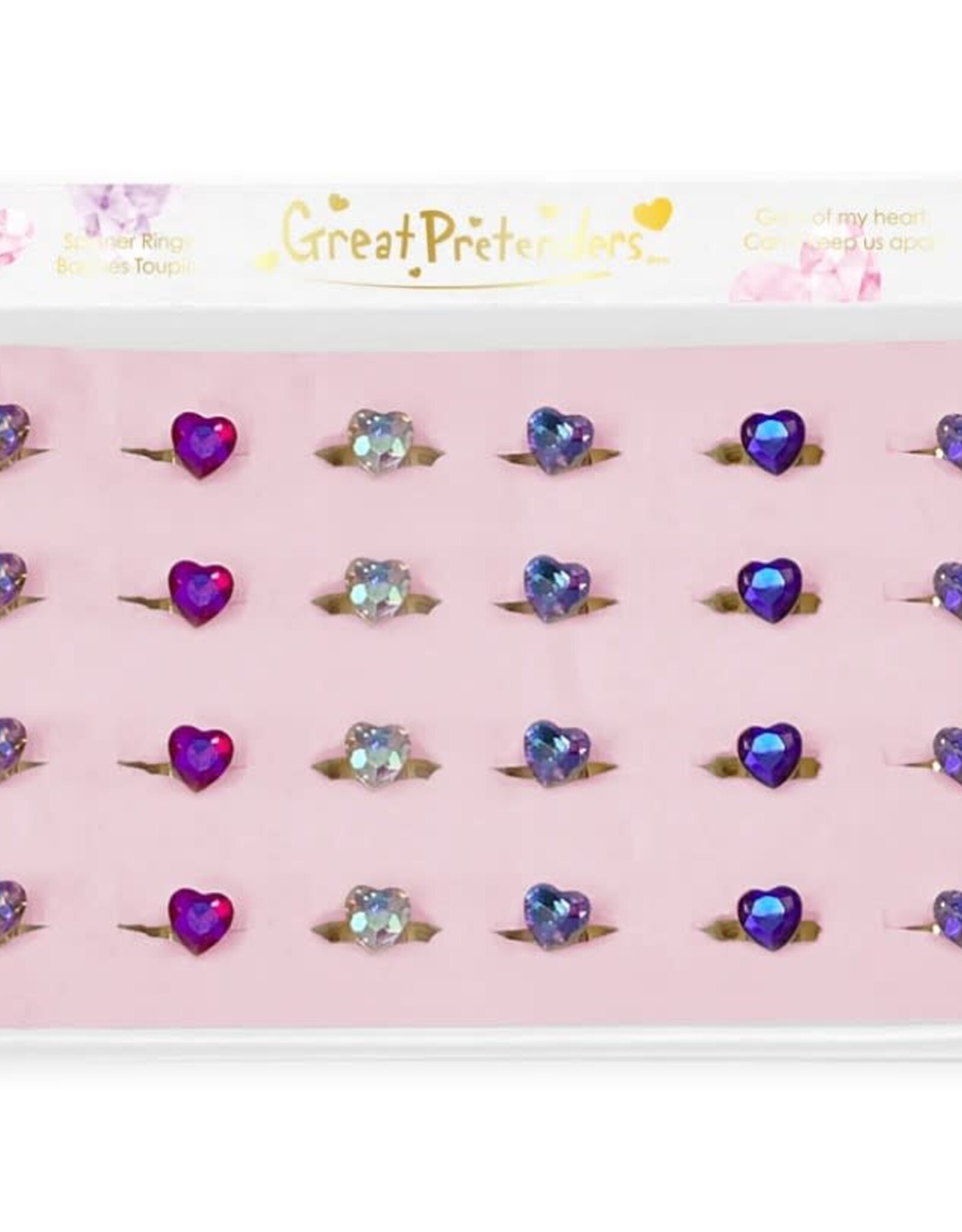 Great Pretenders Gem Of My Heart Spinner Rings, 24pcs, Assorted