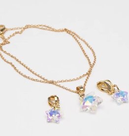 Great Pretenders Boutique Holographic Star NL/Ring Set, NL/Clip On Earrings Set, Assorted