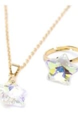 Great Pretenders Boutique Holographic Star NL/Ring Set, NL/Clip On Earrings Set, Assorted