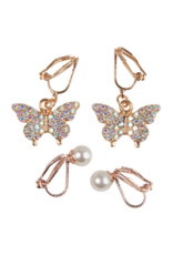 Great Pretenders Boutique Butterﬂy Clip On Earrings, 2 Sets