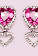 Great Pretenders Boutique Heart Jewel Clip On Earrings