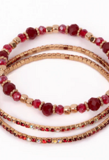 Great Pretenders Boutique Ruby Red Bracelet Set, 3pcs