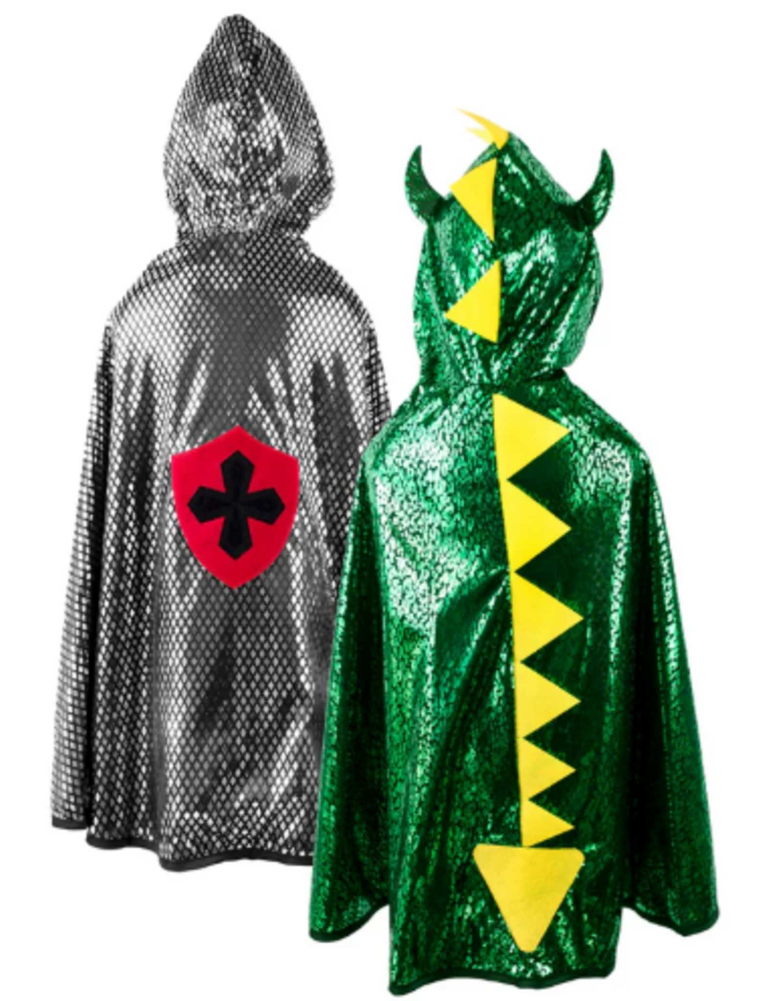 Great Pretenders Reversible Dragon/Knight Cape, Size 7-8