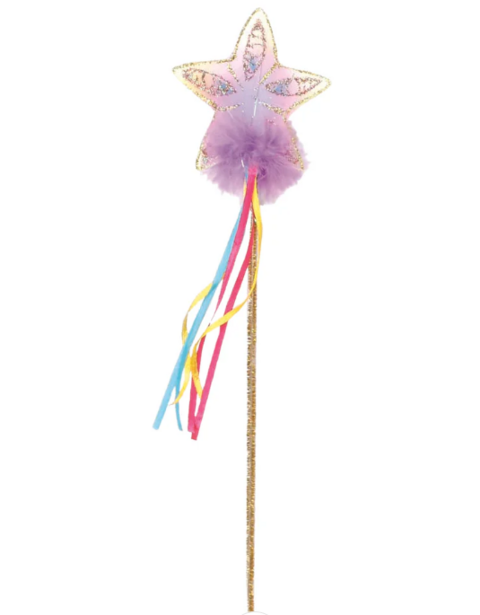 Great Pretenders Glitter Rainbow Wand, Multi/Gold