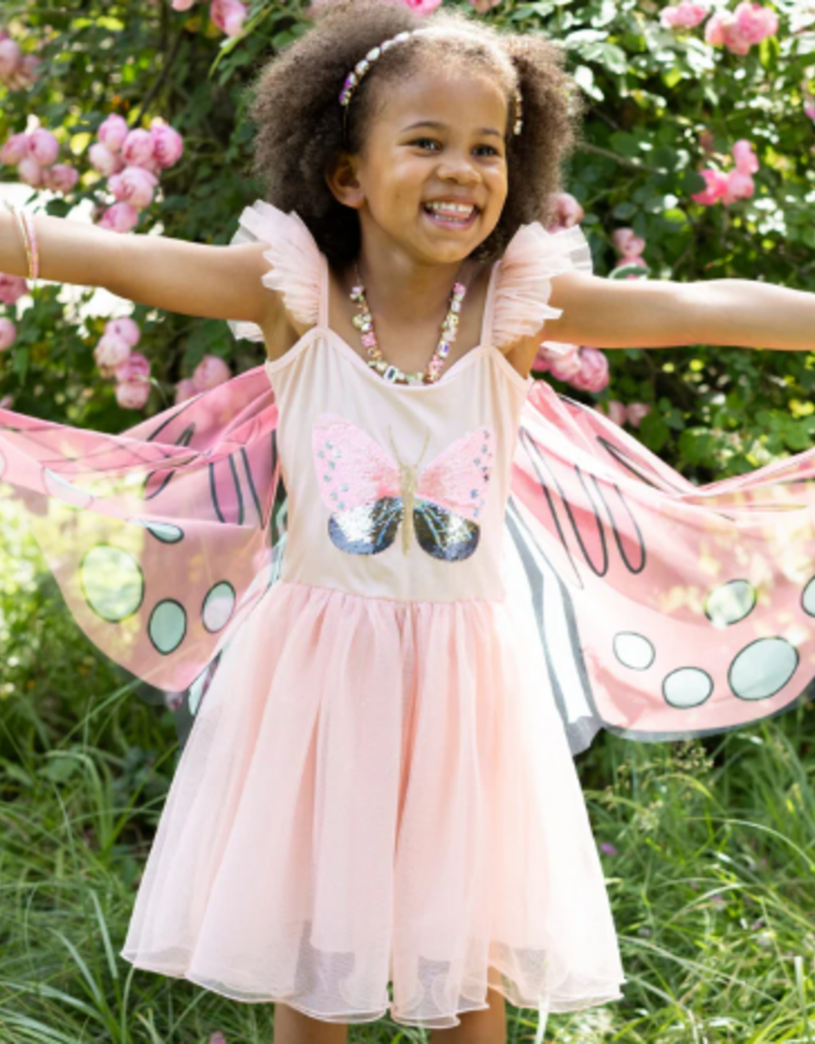 Great Pretenders Sequins Secret Butterﬂy Twirl Dress with Wings, Size 5-6