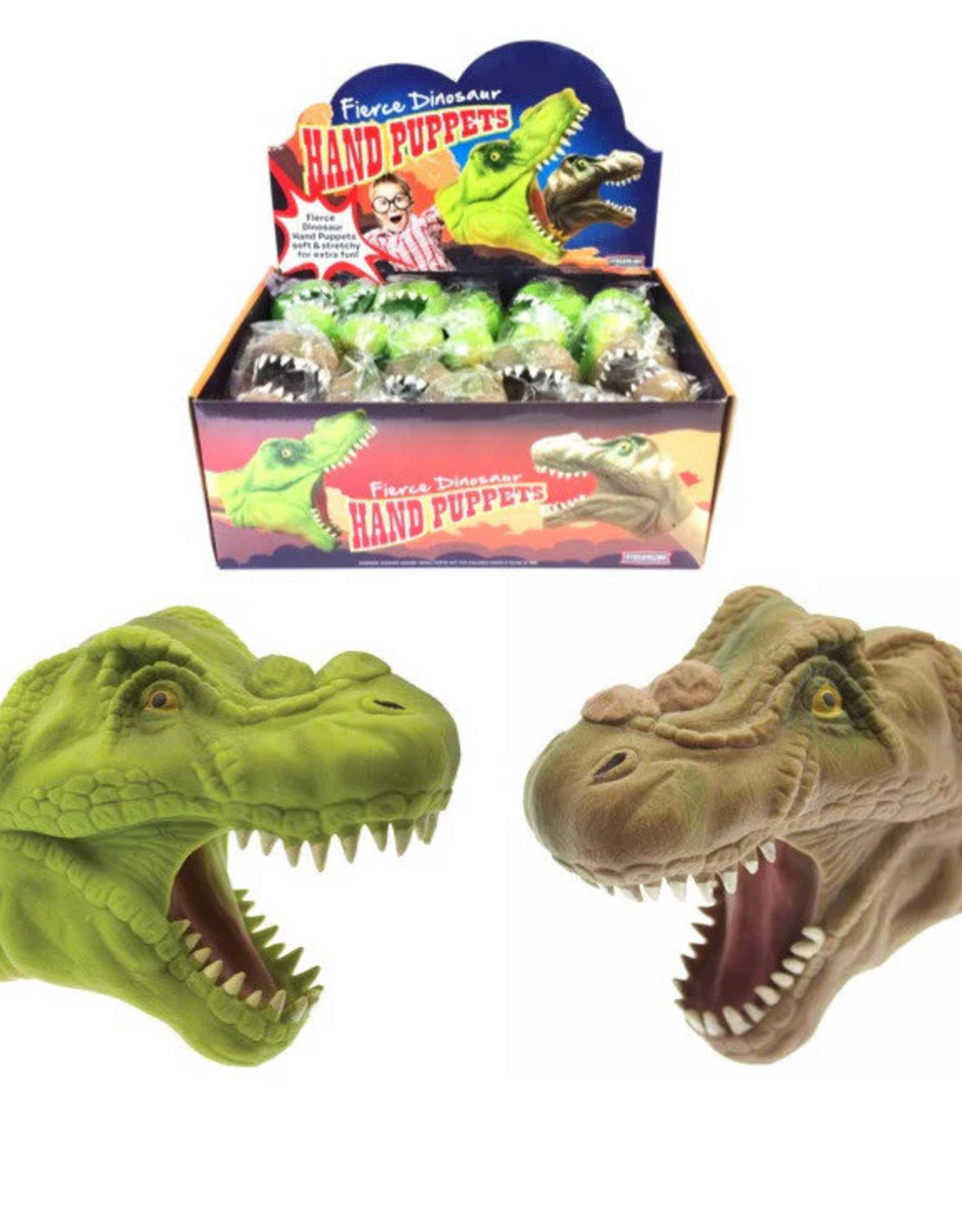 Streamline Hand Puppets Fierce Dino 2Pc