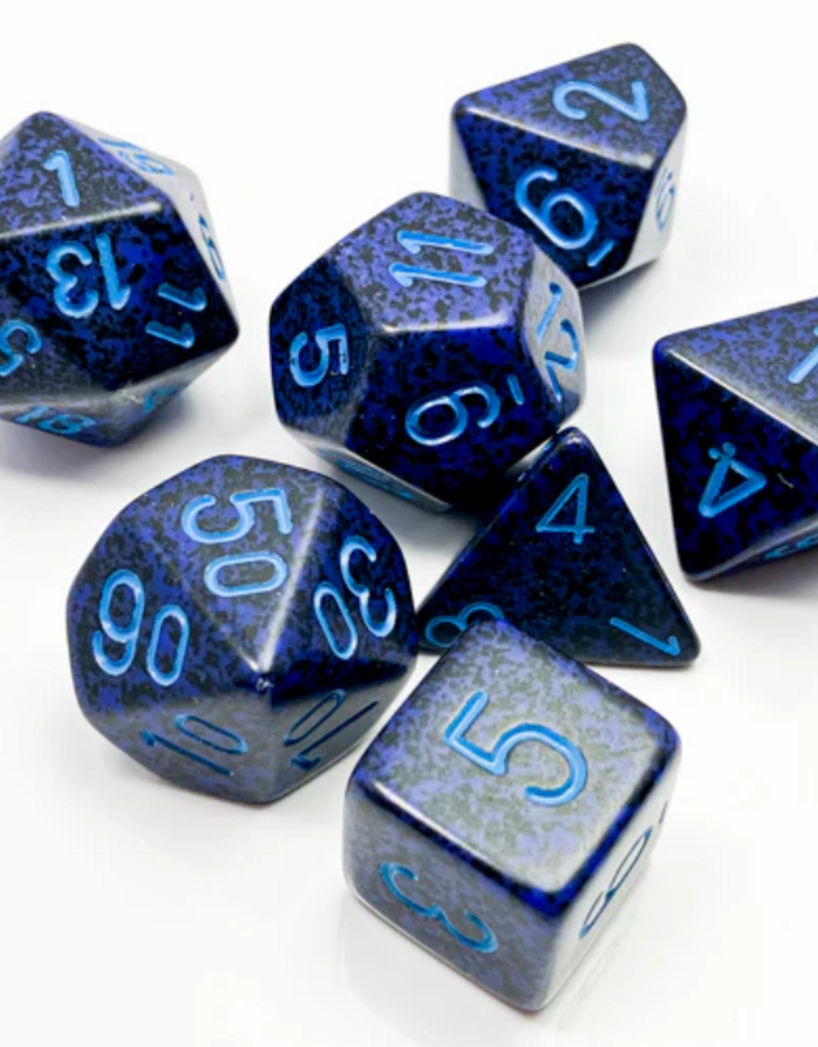 Chessex Dice - 7pc SPECKLED COBALT POLYHEDRAL