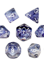 Chessex Dice - 7pc NEBULA BLACK/WHITE POLYHEDRAL