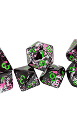 Chessex BRUSH 7-DIE SET PAINTBALL/GREEN POLYHEDRAL