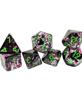 Chessex BRUSH 7-DIE SET PAINTBALL/GREEN POLYHEDRAL