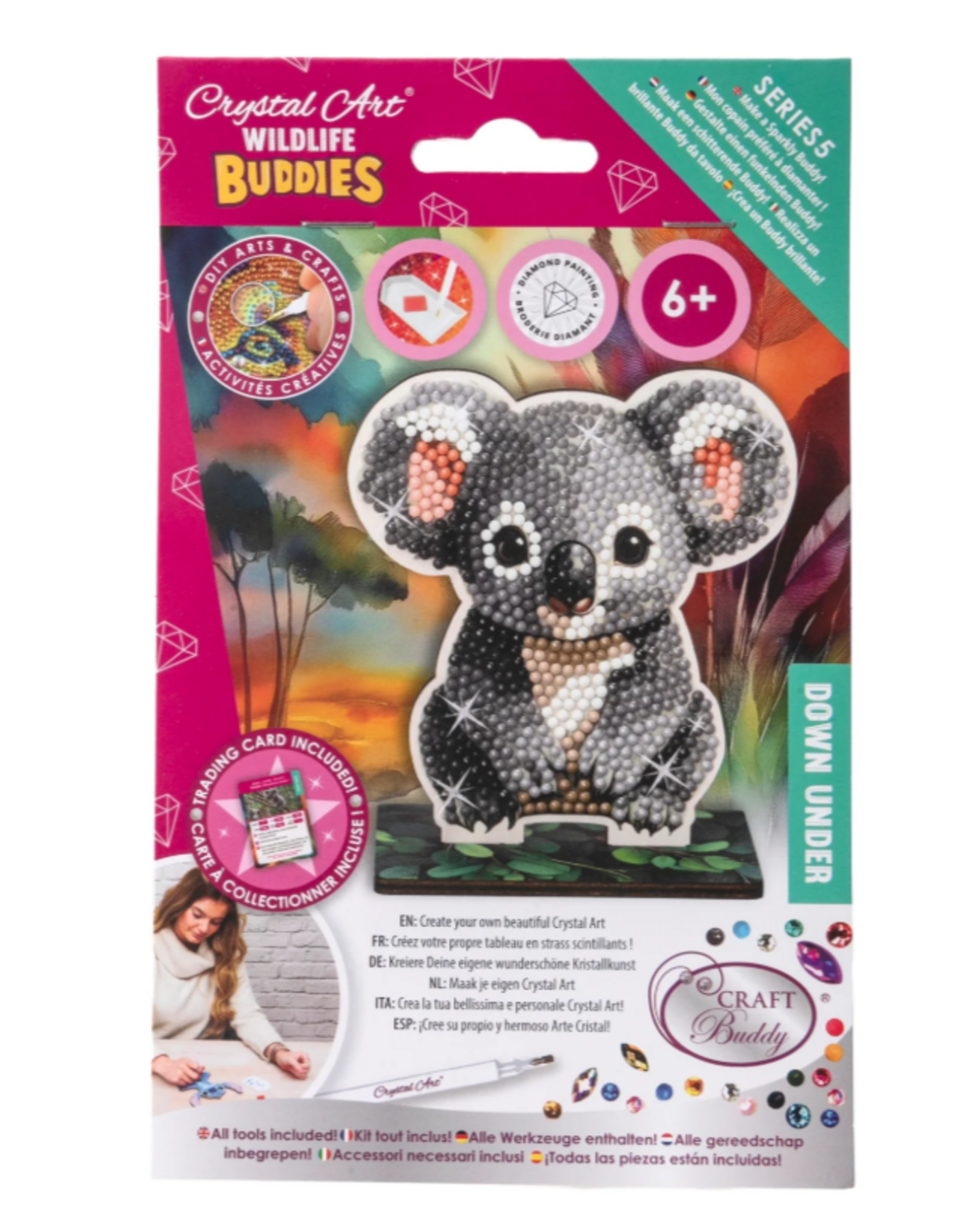 Craft Buddy Crystal Art Buddies - Cute Animals Asst.