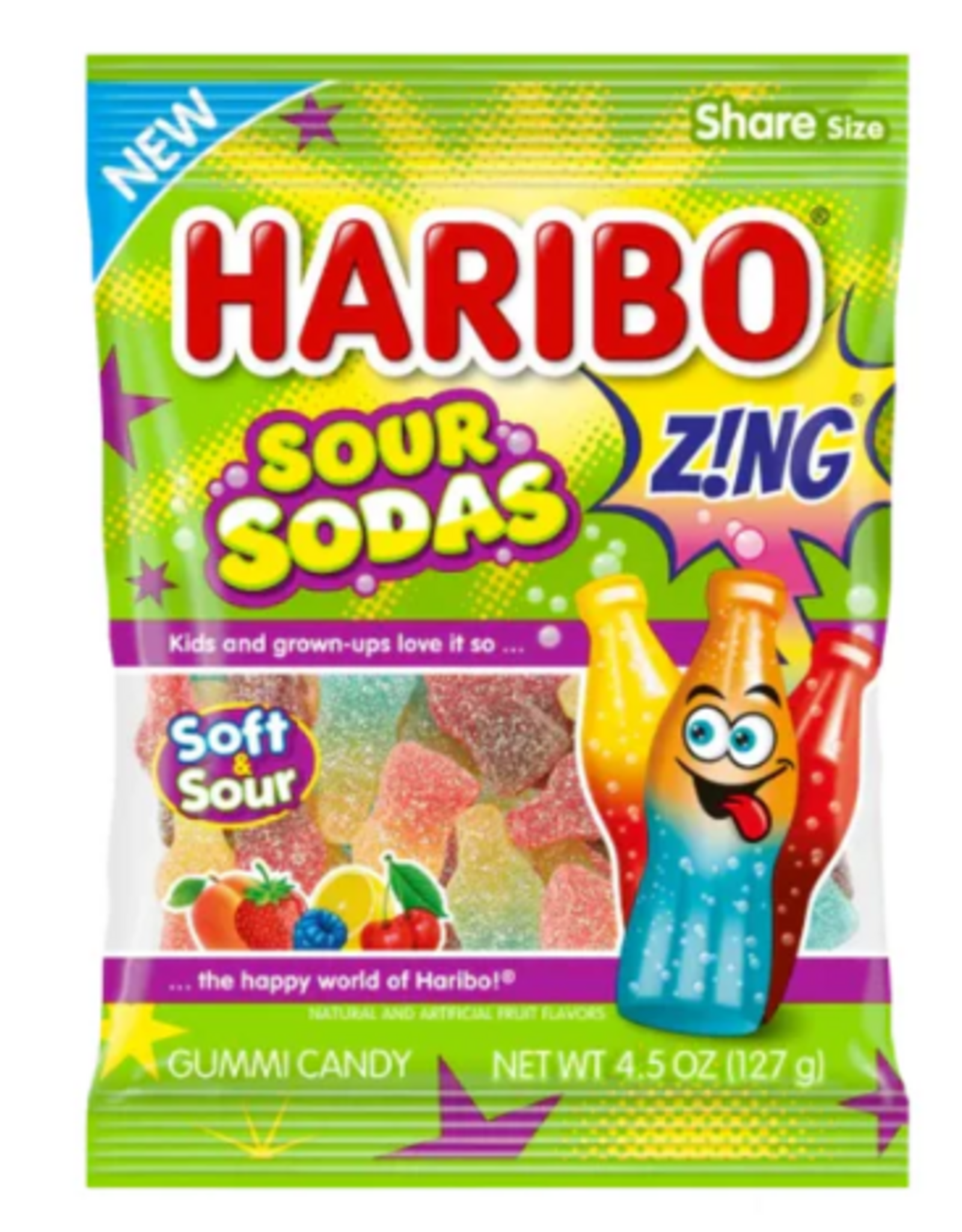 Haribo Haribo Zing Sour Sodas 4.5oz