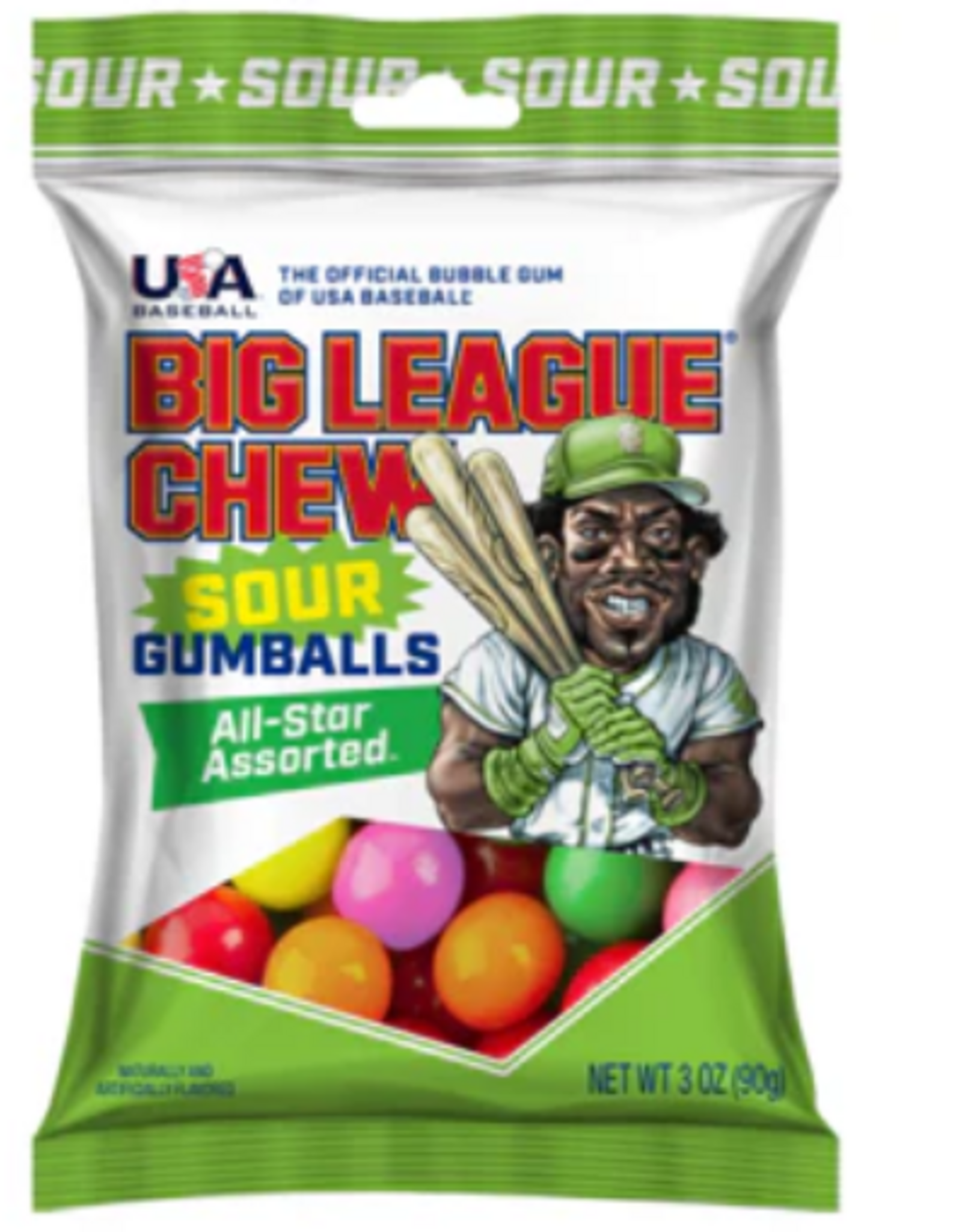 Big League Chew Gumballs Sour Peg Bag 30oz