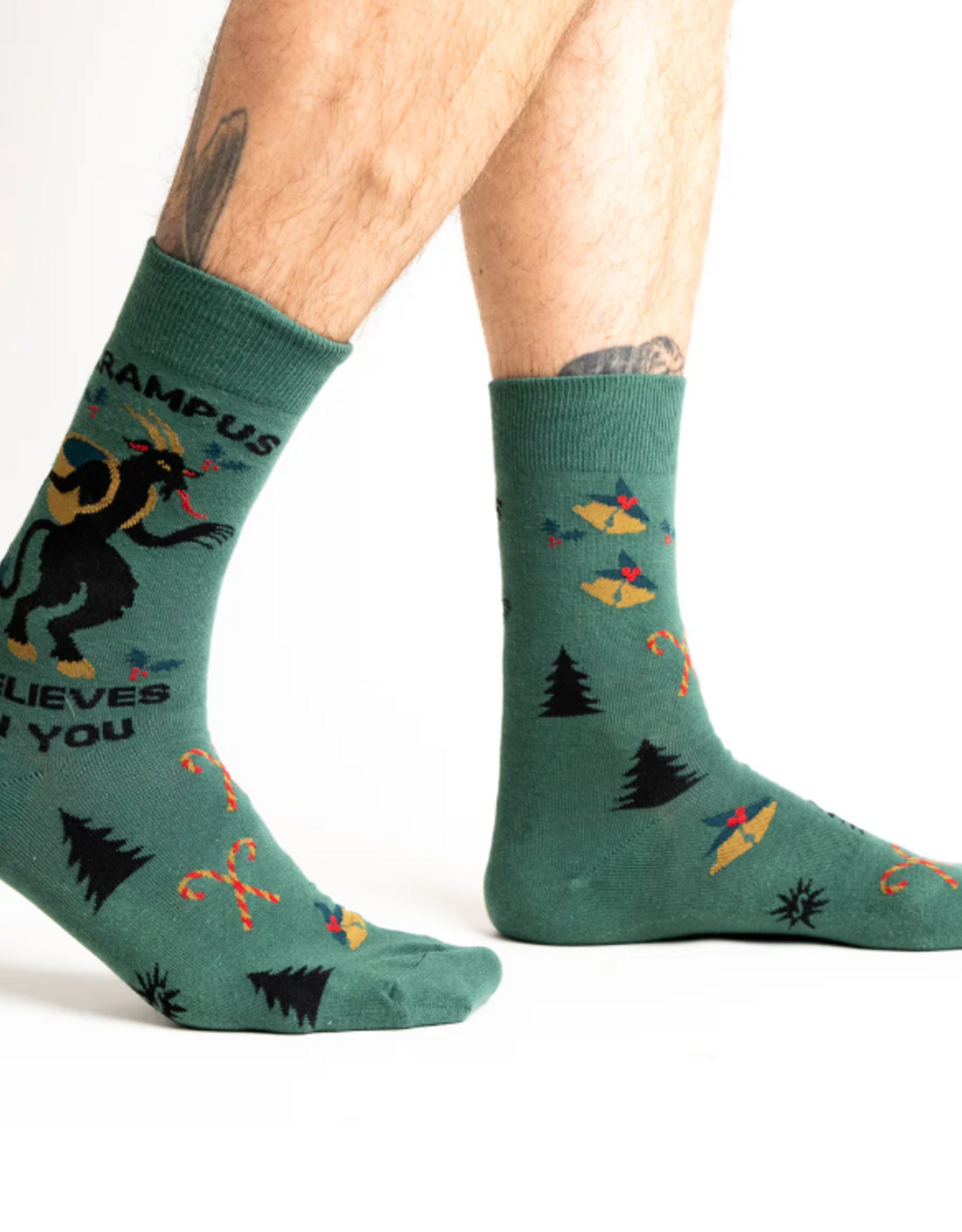 Sock It To Me Men's Crew: Krampus Believes in You