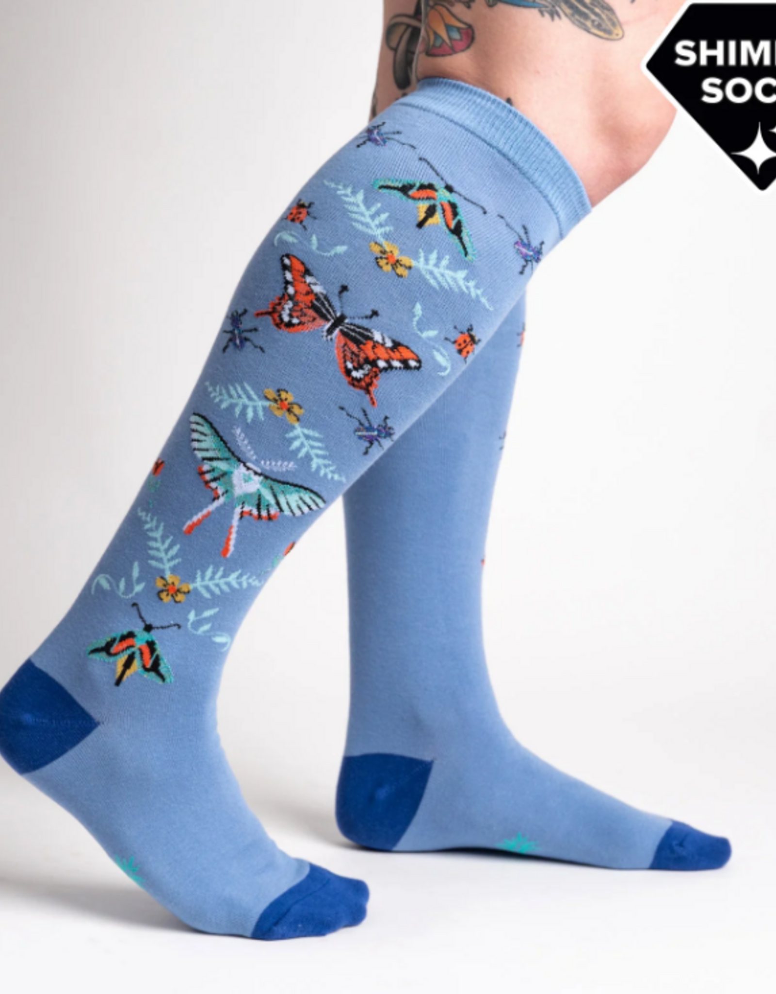Sock It To Me Knee High: Butterfly In The Sky