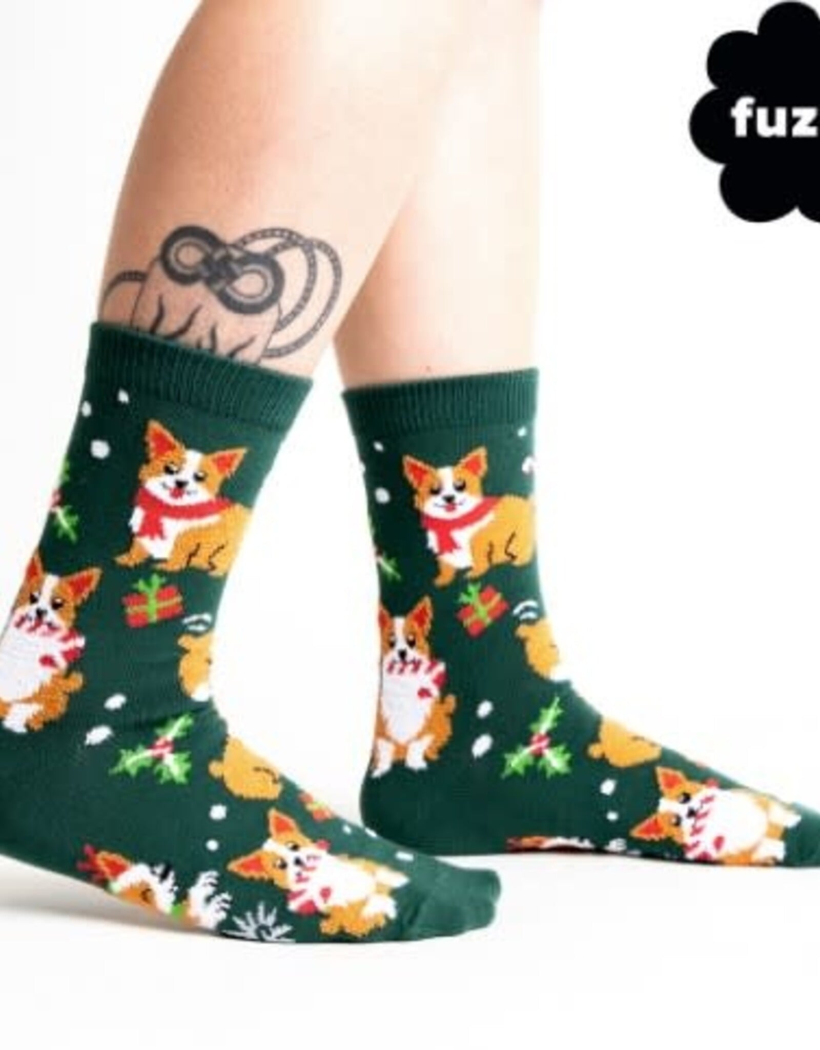 Sock It To Me Women's Crew: Merry Corgmas