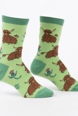 Sock It To Me Women's Crew: Hardy Highland Cows