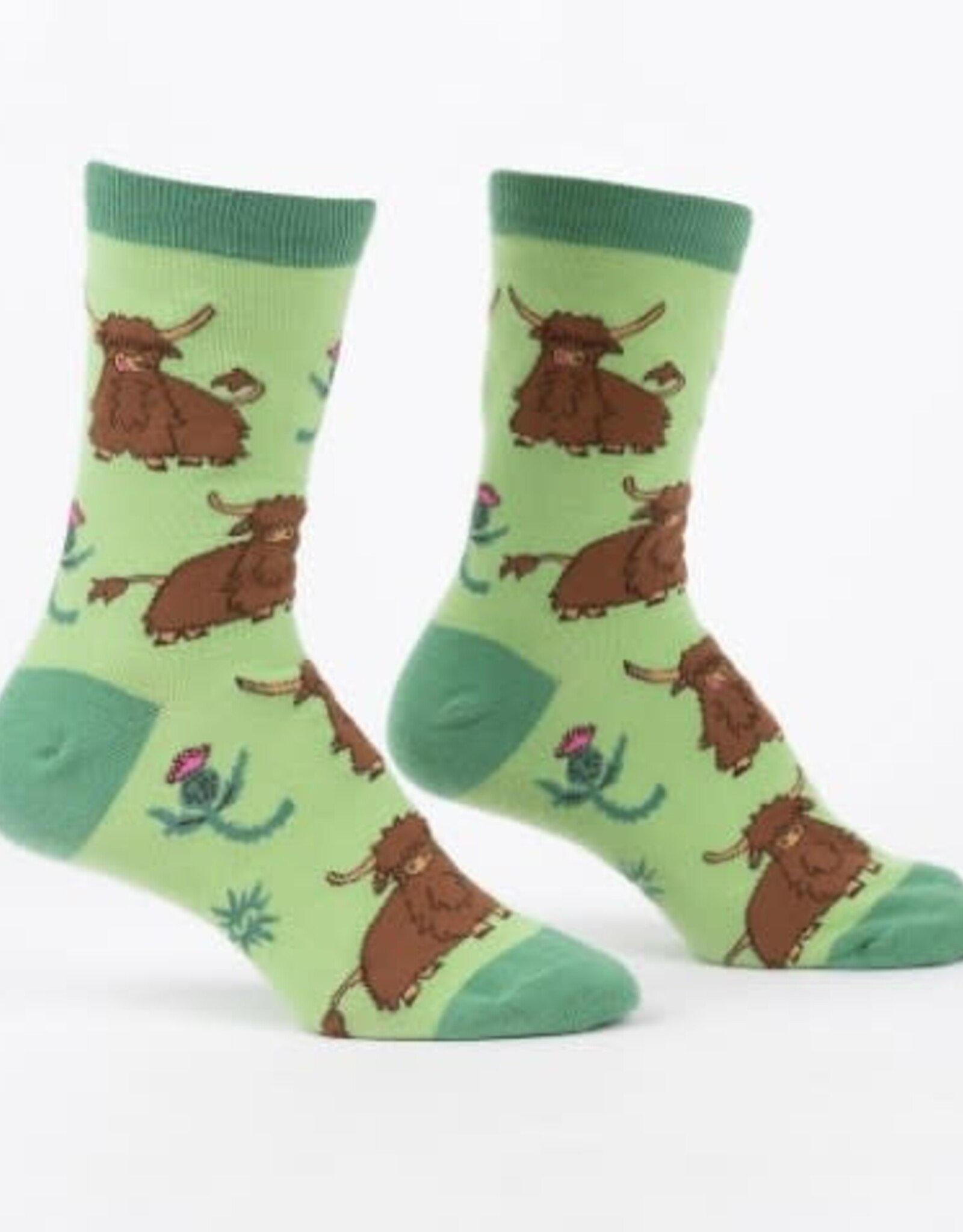 Sock It To Me Women's Crew: Hardy Highland Cows